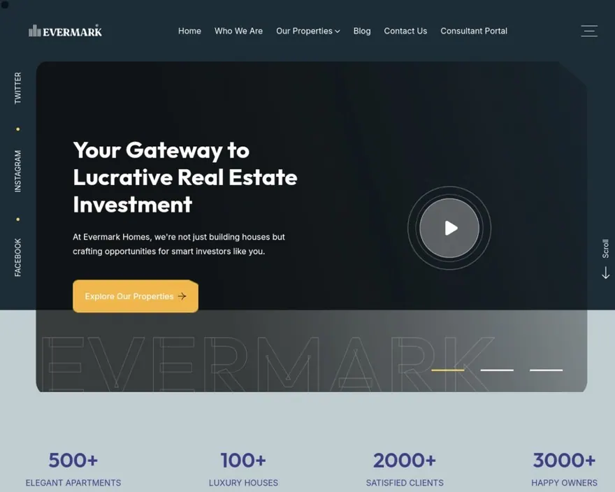 Evermark Homes — live site screenshot