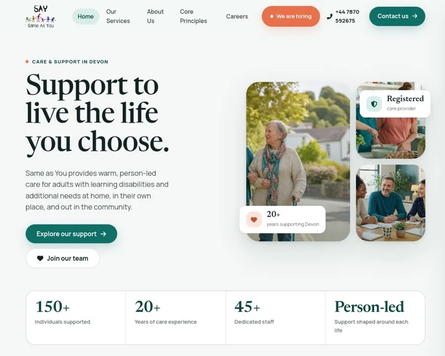 Same As You — live product screenshot